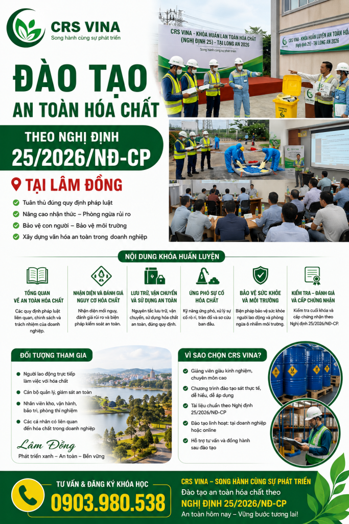 Đơn vị đào tạo an toàn hoá chất tại Lâm Đồng Đơn vị đào tạo an toàn hoá chất tại Lâm Đồng